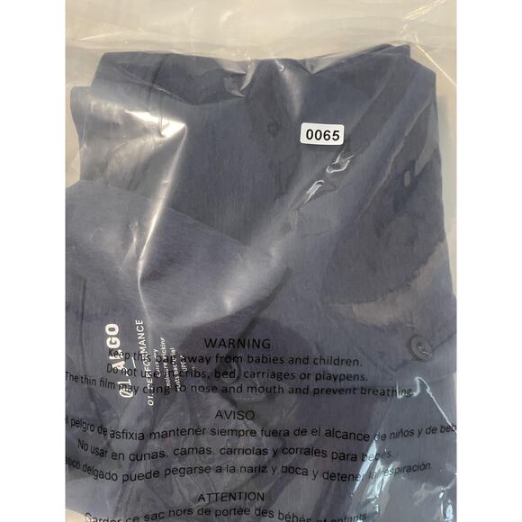 01.ALGO Shirt Mens Large Navy Blue Sustainable Quick Dry Moisture Wicking UPF 40 - Picture 7 of 7